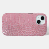Pink Crocodile Leather Aesthetic Case-Mate iPhone Case (Achterkant (horizontaal))