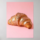Pink Croissant Print Eclectic Print Maximalist  (Voorkant)