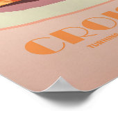 Pink Croissant Print Pastry Poster Minimalistic Ar (Hoek)