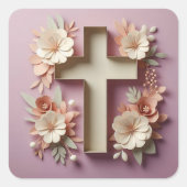 Pink Cross Sticker – Ai design (Voorkant)