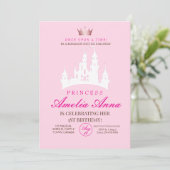 Pink Crow Prinses 1e verjaardag Kaart (Staand voorkant)