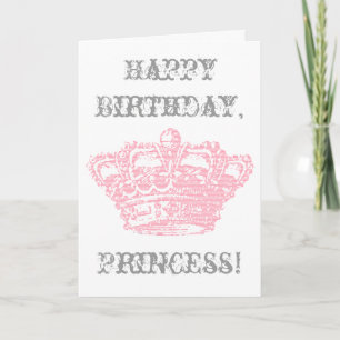 Pink Crown Birthday - Personaliseer het Kaart
