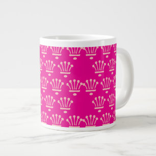 Pink Crown Hot Pink Grote Koffiekop