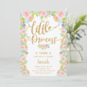 Pink Crown Sprookjesthema voor meisjes Kaart (Staand voorkant)