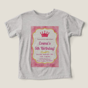 Pink Crown verjaardagsuitnodiging   tovenarij