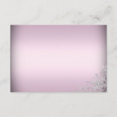 Pink Crystal Snowflake Kerstfeest RSVP (Achterkant)