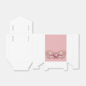 Pink Crystal Teddy Bears with Gem Heart Bedankdoosjes (Uitgevouwen)