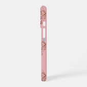 Pink Crystal Teddy Bears with Gem Heart iPhone 16 Hoesje (Linkerkant)