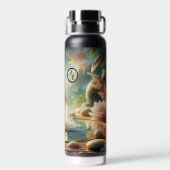 Pink Crystal Zen Logo Waterfles (Achterkant)