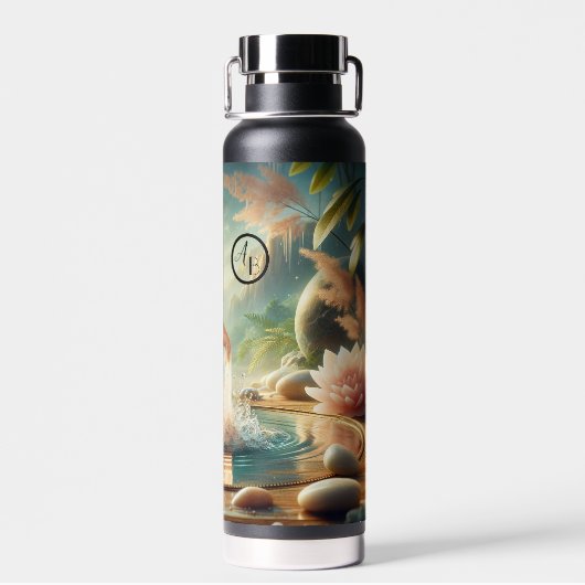 Pink Crystal Zen Logo Waterfles (Achterkant)