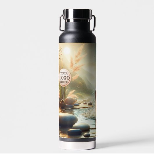 Pink Crystal Zen Logo Waterfles (Voorkant)