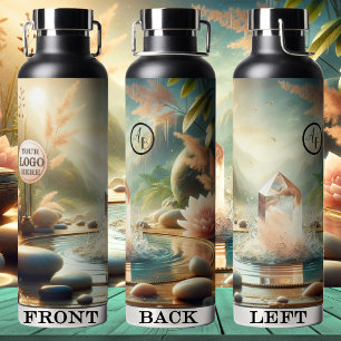 Pink Crystal Zen Logo Waterfles