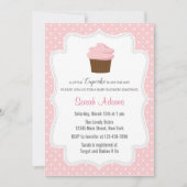 Pink Cupcake Baby shower Uitnodiging (Voorkant)