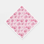 Pink Cupcake Birthday Napkins Servet (Hoek)