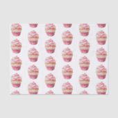 Pink Cupcake Birthday Tissuepapier (Voorkant)