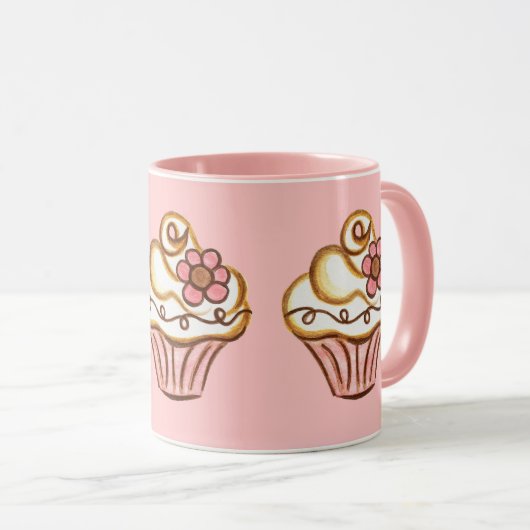 Pink Cupcake Mug Mok (Voorkant rechts)