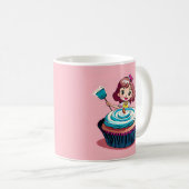 Pink Cupcake Princess Koffiemok (Voorkant rechts)