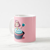 Pink Cupcake Princess Koffiemok (Voorkant links)