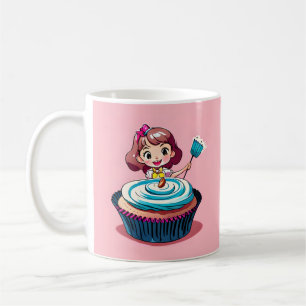 Pink Cupcake Princess Koffiemok