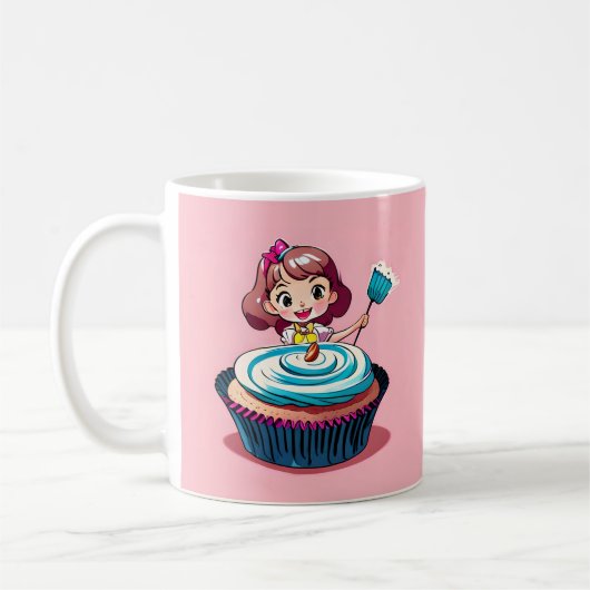 Pink Cupcake Princess Koffiemok (Links)