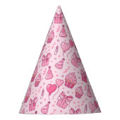 Pink Cupcakes Birthday Hat Feesthoedjes (Voorkant)