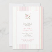 Pink Cupid Arrow & Stripes Valentine Bridal Shower Kaart (Voorkant)