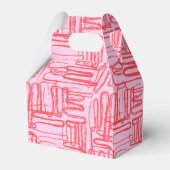 Pink Curve Wavy Squiggle Abstract Modern Bedankdoosjes (Achterkant)