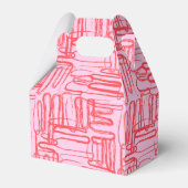 Pink Curve Wavy Squiggle Abstract Modern Bedankdoosjes (Voorkant Zijde)