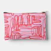 Pink Curve Wavy Squiggle Abstract Modern Etui (Achterkant)