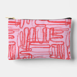 Pink Curve Wavy Squiggle Abstract Modern Etui