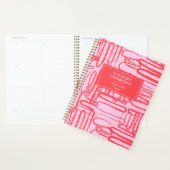 Pink Curve Wavy Squiggle Abstract Modern Planner (Display)