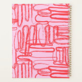 Pink Curve Wavy Squiggle Abstract Modern Planner (Achterkant)