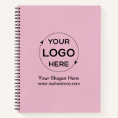 Pink Custom Business Logo Notitieboek (Voorkant)