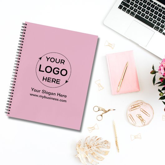 Pink Custom Business Logo Notitieboek