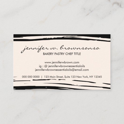 Pink Custom Cake van Weddenschap Visitekaartje (Achterkant)