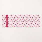 Pink Custom Cute Cherry Print Pattern Coquette Yogamat (Voorkant (horizontaal))