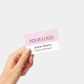 Pink Custom Hard Plastic  with Metal Clip Badge (Handheld)