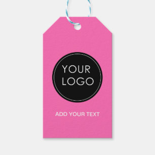 Pink Custom Logo Business Company Cadeaulabel