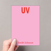 Pink Custom Monogram Stationery Acryl Uitnodigingen (Insitu (Draagbaar))