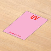 Pink Custom Monogram Stationery Acryl Uitnodigingen (Laagn)