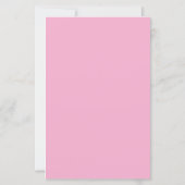 Pink Custom Monogram Stationery Note Card (Achterkant)