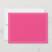 Pink Custom Name Two Border Design Personalized  Notitiekaartje (Achterkant)