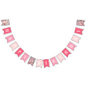 PINK Custom Photo Happy Birthday Banner (Alle)