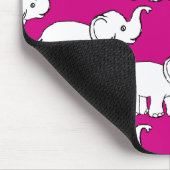 Pink Cute Animal Pattern Cartoon Elephant Pattern Muismat (Hoek)