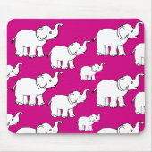 Pink Cute Animal Pattern Cartoon Elephant Pattern Muismat (Voorkant)