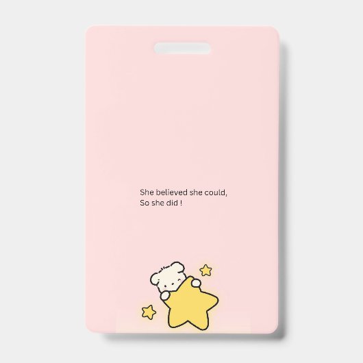 Pink Cute Badge (Voorzijde)