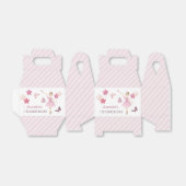 Pink Cute Ballerina Birthday Favor Box Bedankdoosjes (Uitgevouwen)