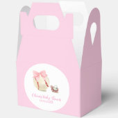 Pink Cute Bow Pacifier Baseball Sport Baby Shower Bedankdoosjes (Open)