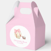 Pink Cute Bow Pacifier Baseball Sport Baby Shower Bedankdoosjes (Achterkant)