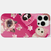 Pink Cute Cat Phone Case Kawaii Kitten Aesthetic (Achterkant (horizontaal))